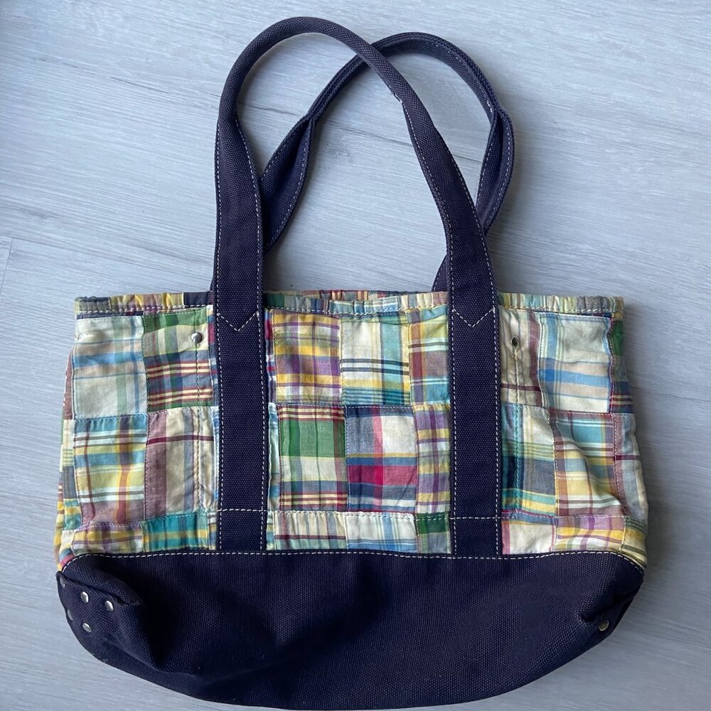 J. Crew Multicolor Madras Preppy Plaid Patchwork … - image 2